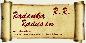 Radenka Radusin vizit kartica